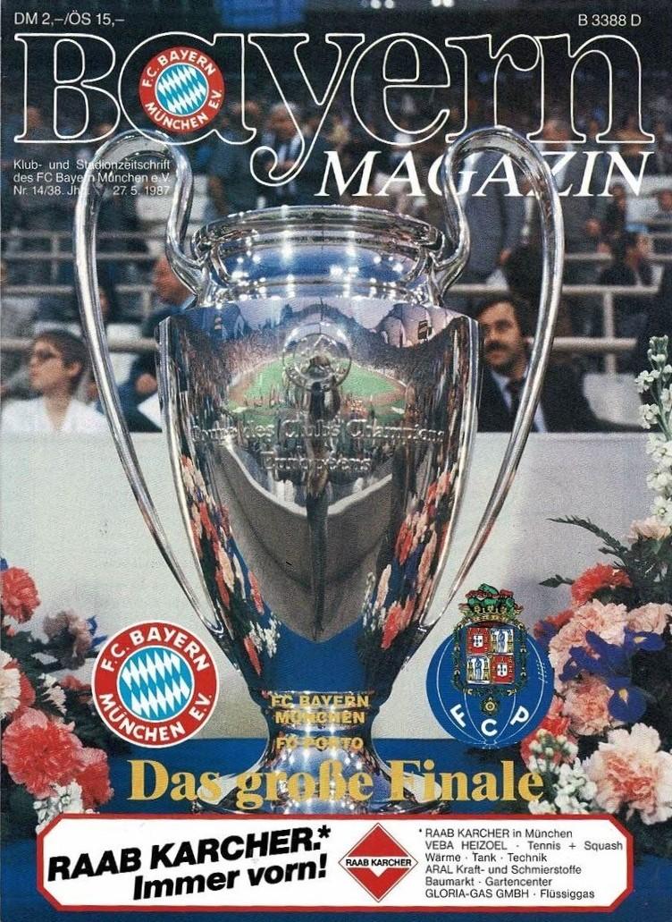 Magazyn meczowy Bayern Monachium  - FC Porto 1:2 (27.05.1987)