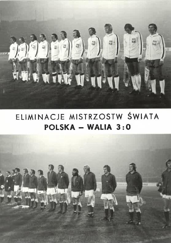 Pocztówka z meczu Anglia - Polska 1:1 (17.10.1973)