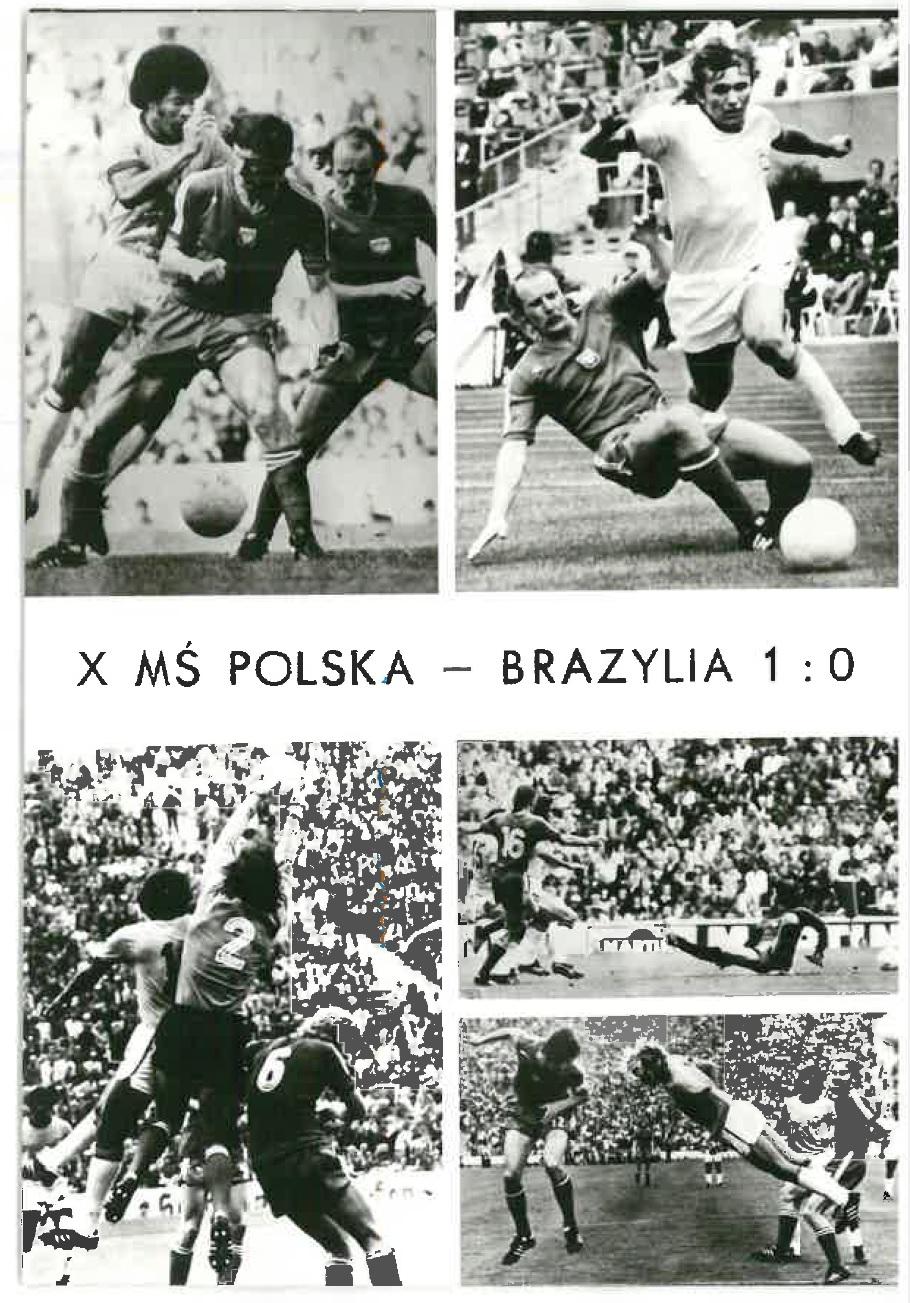 Pocztówka z meczu Polska - Brazylia 1:0 (06.07.1974)