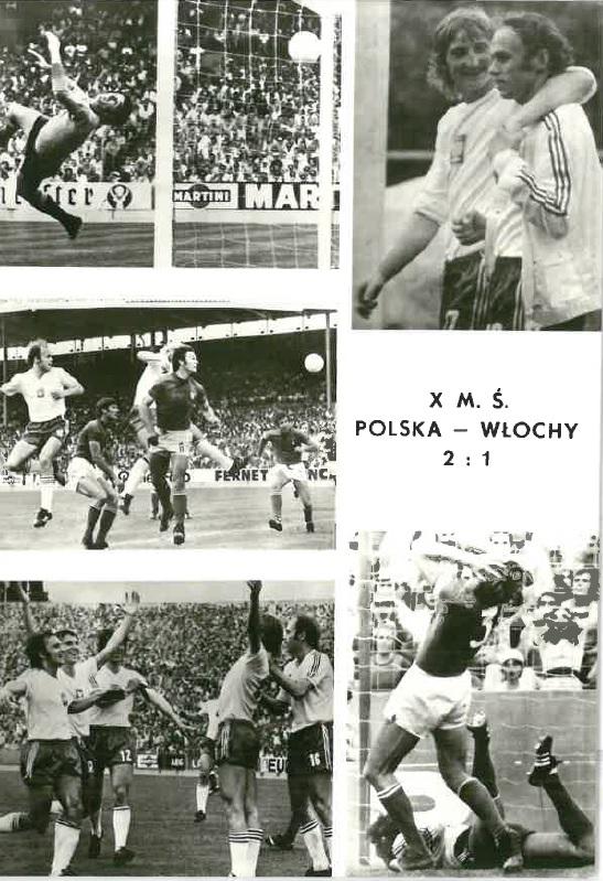 Pocztówka z meczu Polska - Włochy 2:1 (23.06.1974)