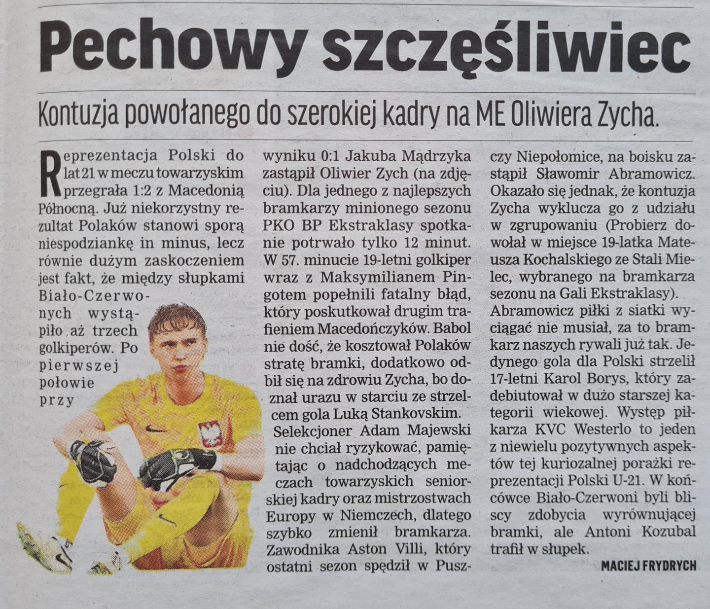 Polska - Macedonia Północna 1:2 (01.06.2024) Przegląd Sportowy