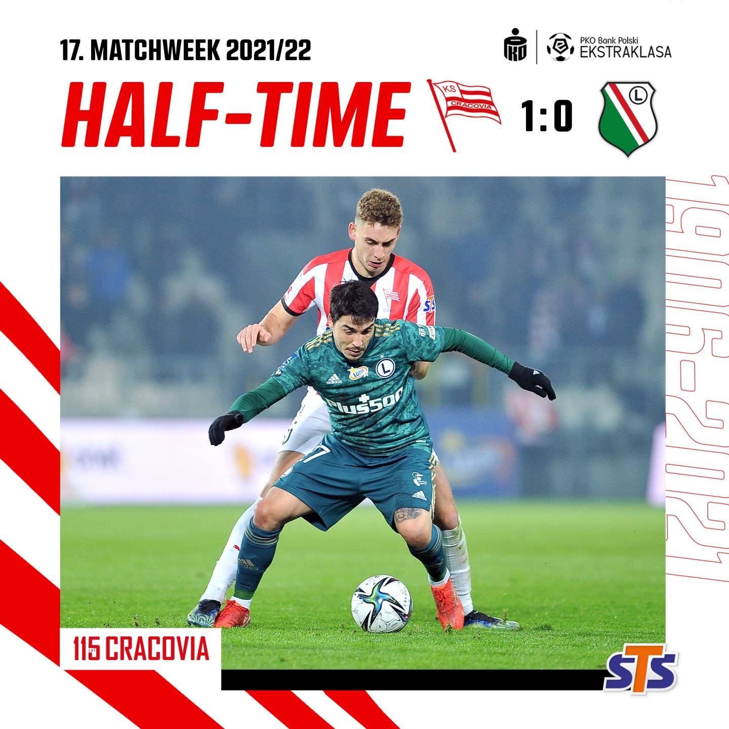 Cracovia - Legia Warszawa 1:0 (05.12.2021)