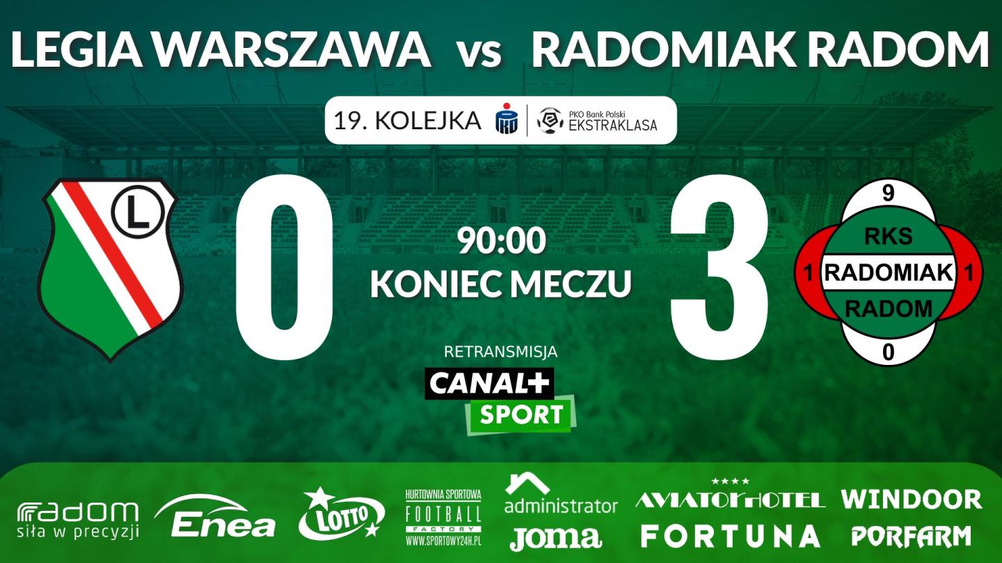 Legia Warszawa - Radomiak Radom 0:3 (19.12.2021)