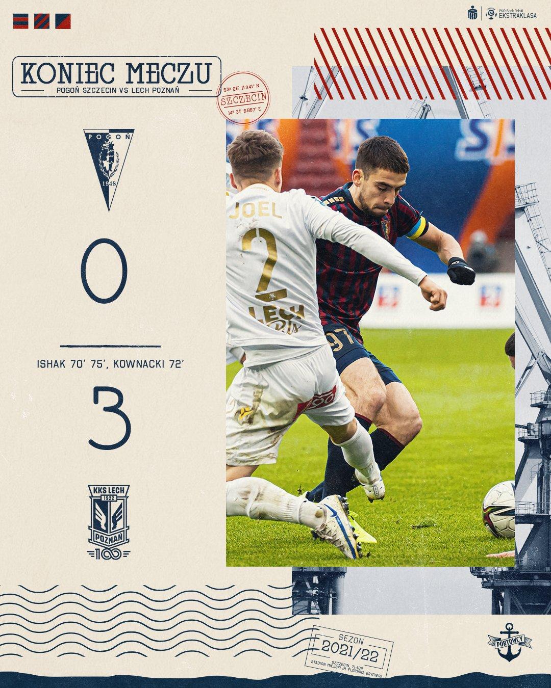 Pogoń Szczecin - Lech Poznań 0:3, 26.02.2022