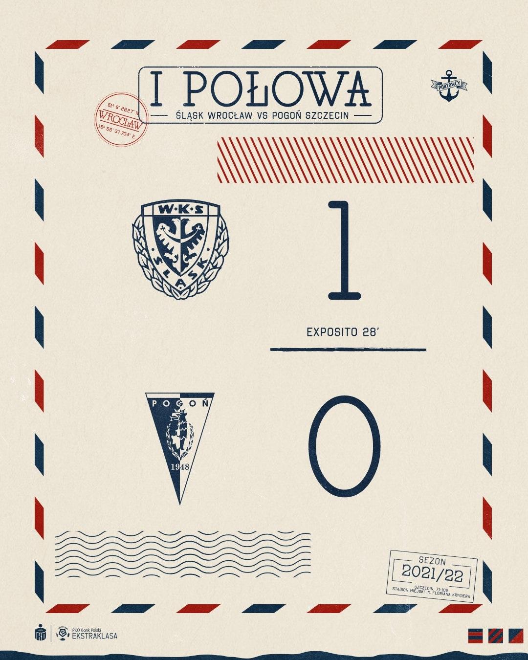 Śląsk Wrocław - Pogoń Szczecin 1:1 (07.05.2022)