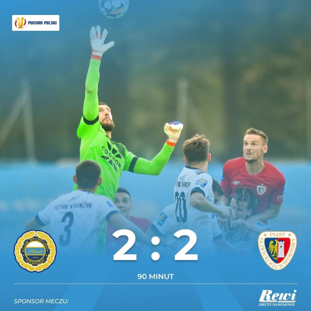 Hutnik Kraków - Piast Gliwice 3:3, k. 3-5 (25.09.2024)