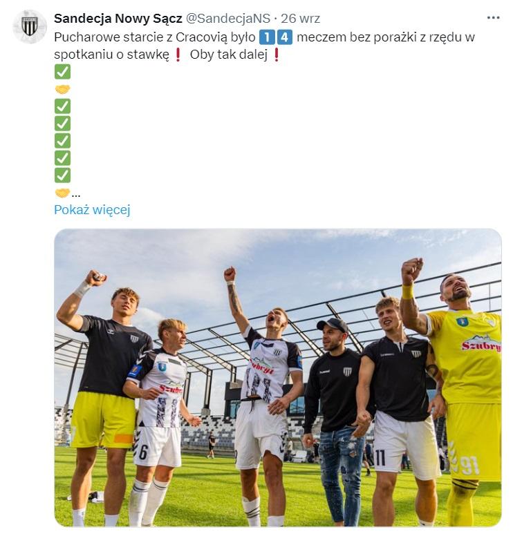 Sandecja Nowy Sącz - Cracovia 3:2 pd. (24.09.2024)