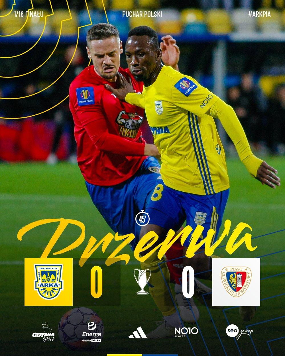 Arka Gdynia - Piast Gliwice 1:3 pd. (30.10.2024)