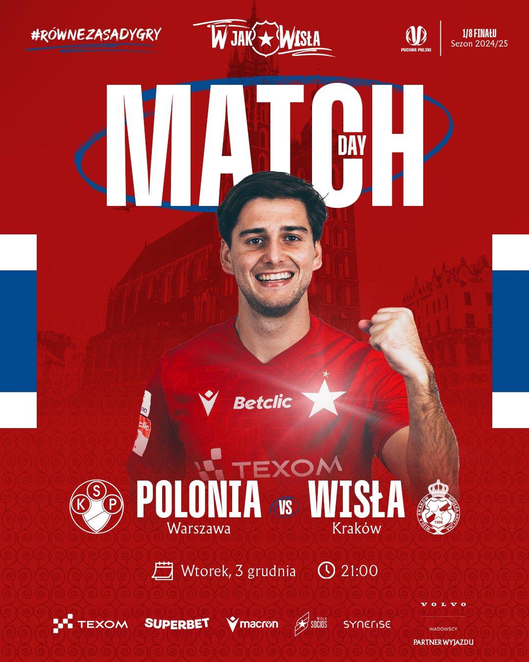 Polonia Warszawa - Wisła Kraków 3:2 pd., 03.12.2024