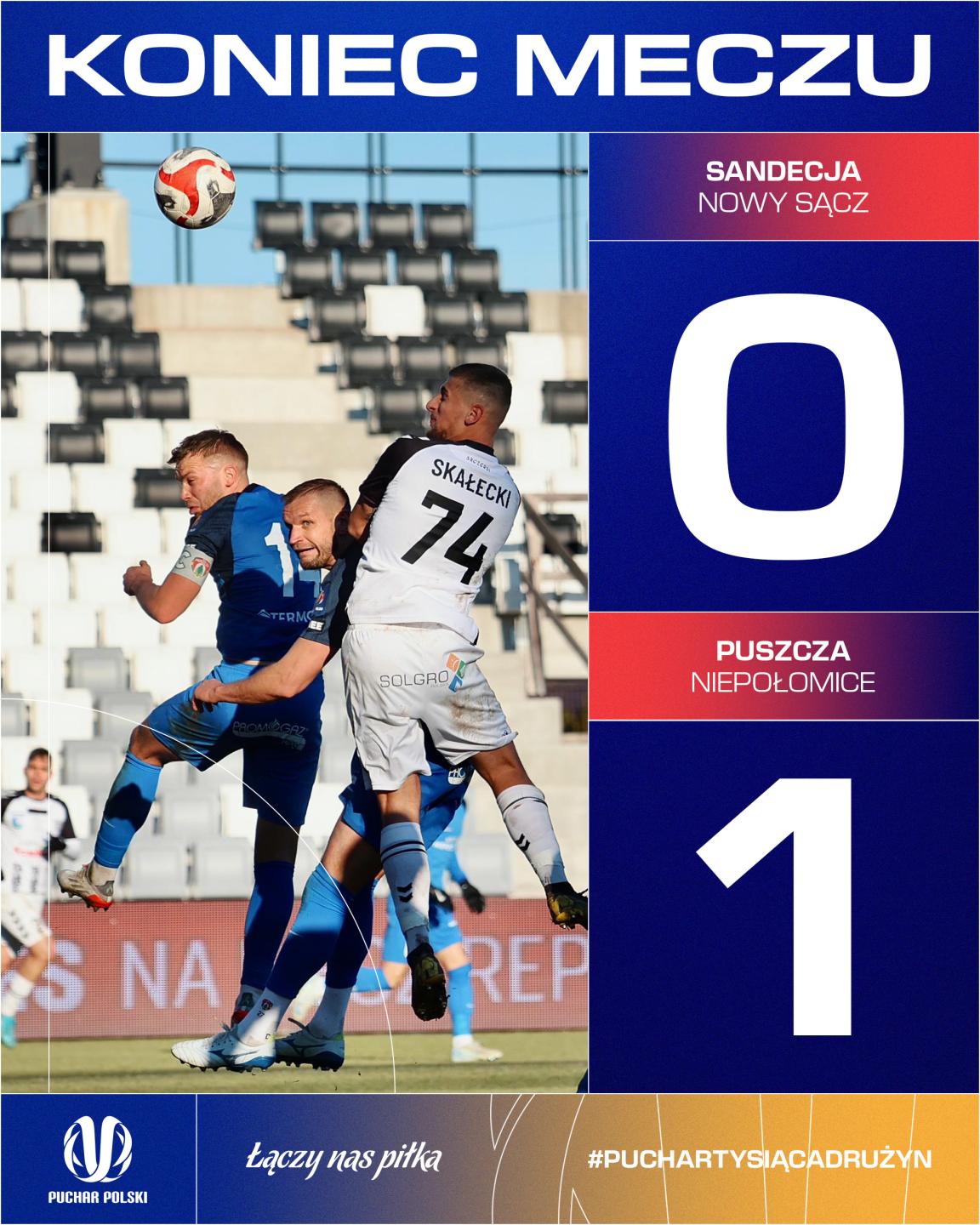 Sandecja Nowy Sącz - Puszcza Niepołomice 0:1, 03.12.2024