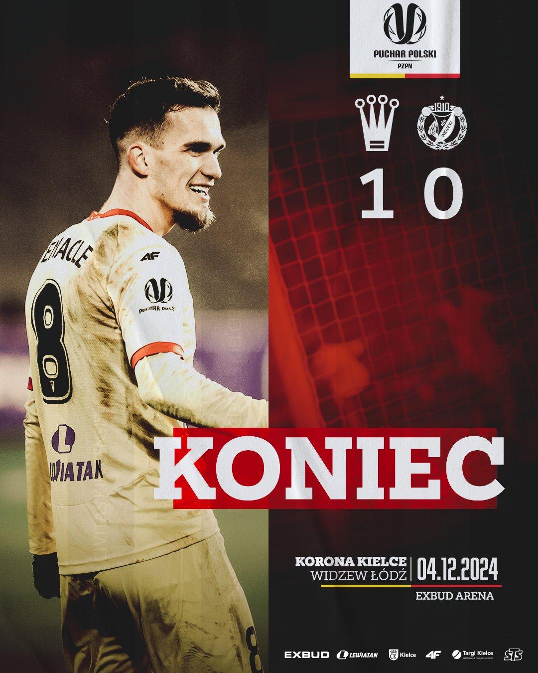 Korona Kielce - Widzew Łódź 1:0, 04.12.2024