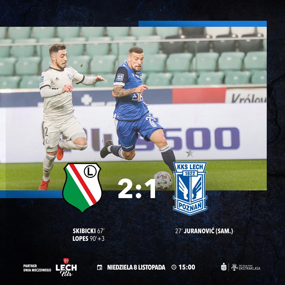 Legia Warszawa - Lech Poznań 2:1, 08.11.2020