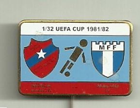 Odznaka z meczu Wisła Kraków - Malmö FF 1:3 (30.09.1981)