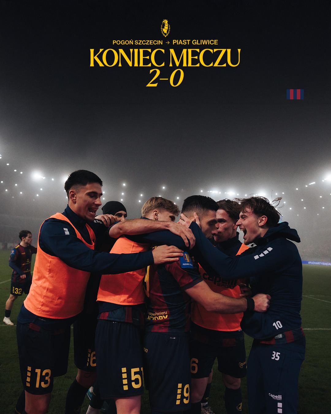 Pogoń Szczecin - Piast Gliwice 2:0 pd., 26.02.2025