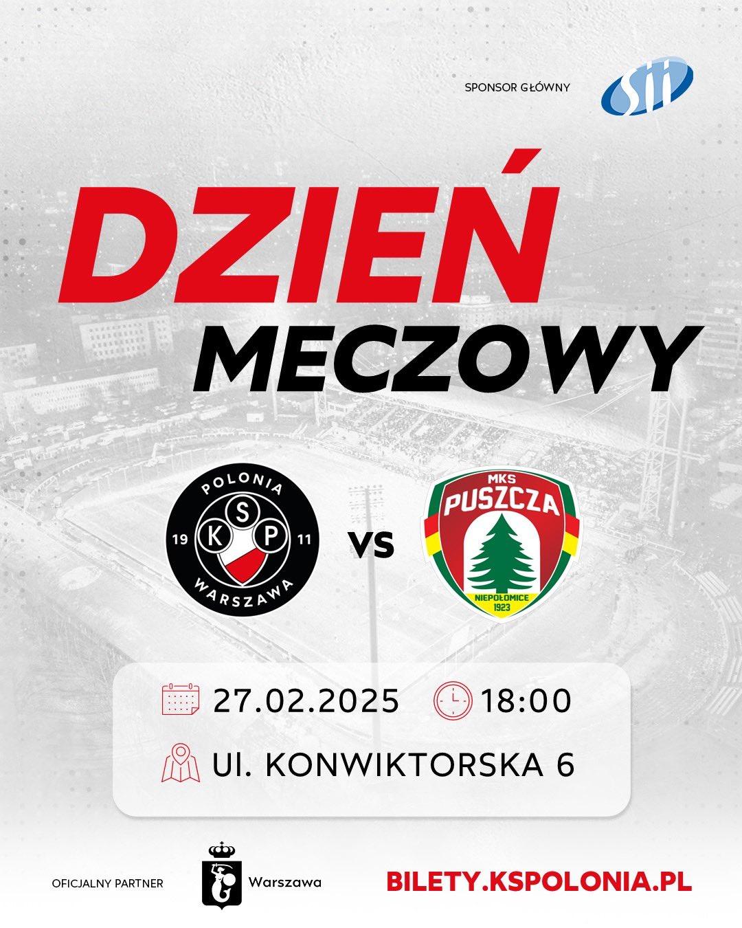 Polonia Warszawa - Puszcza Niepołomice 1:2 pd., 27.02.2025