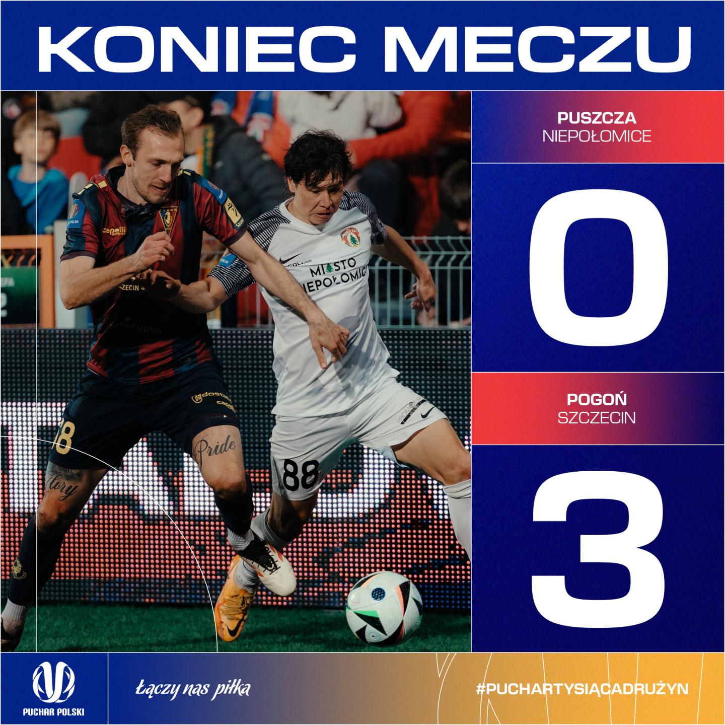 Puszcza Niepołomice - Pogoń Szczecin 0:3, 01.04.2025