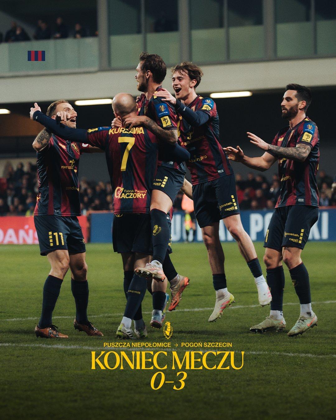 Puszcza Niepołomice - Pogoń Szczecin 0:3, 01.04.2025