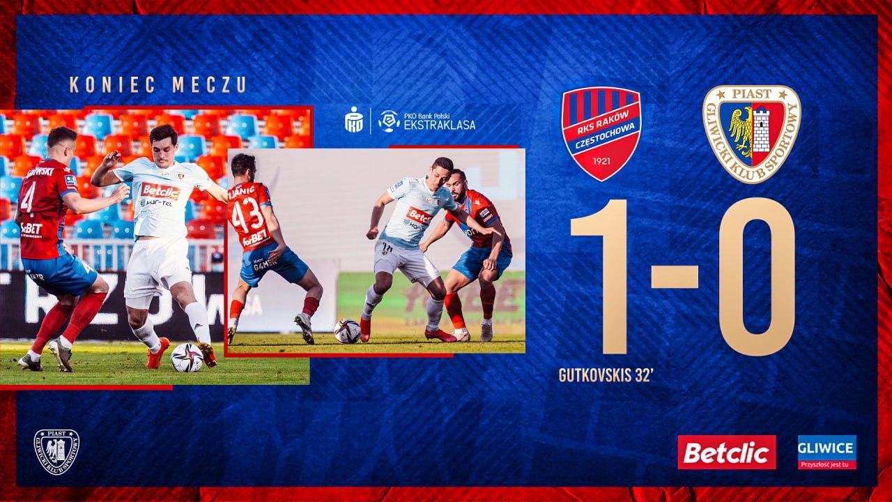 Raków Częstochowa - Piast Gliwice 1:0, 10.05.2021