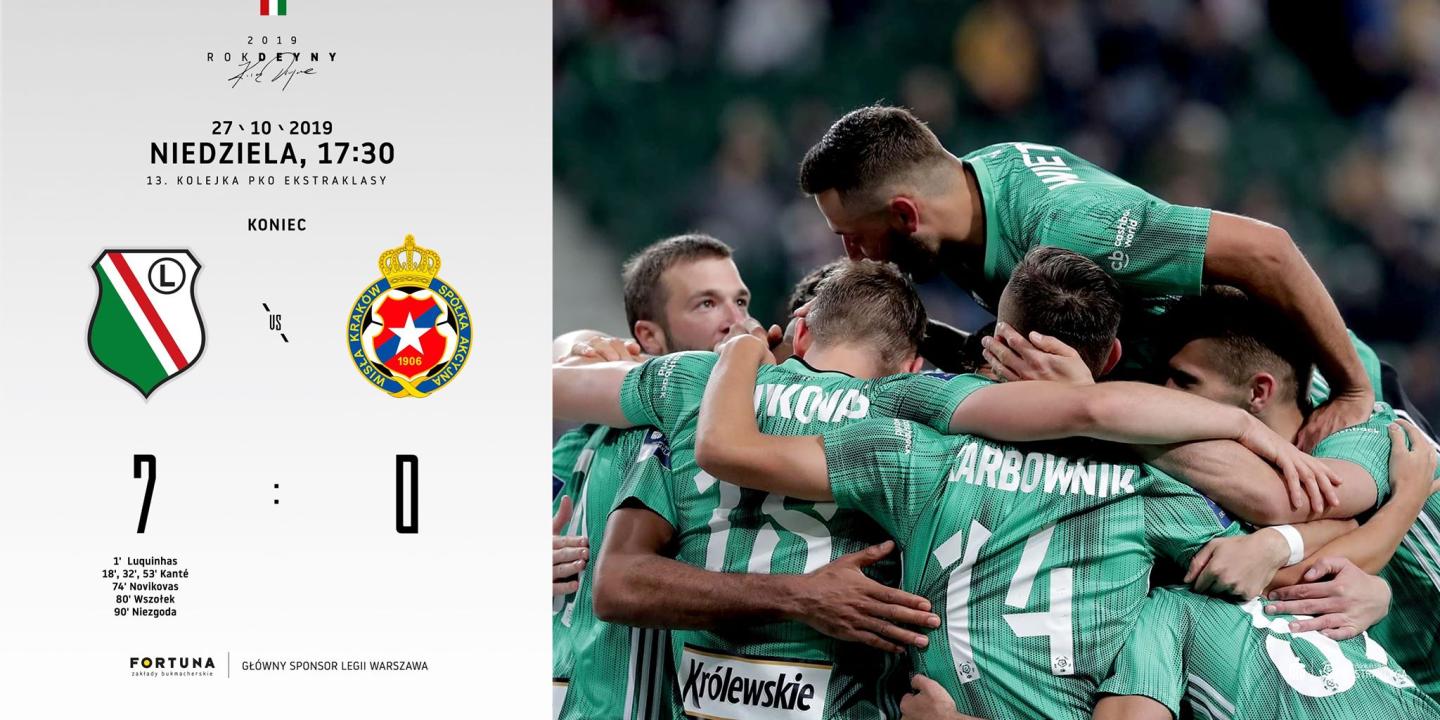 Legia Warszawa - Wisła Kraków 7:0, 27.10.2019