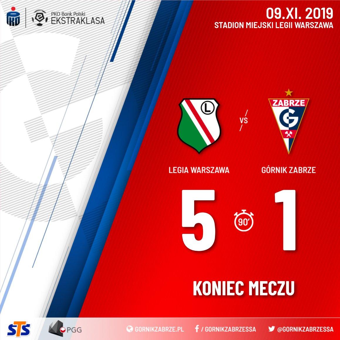Legia Warszawa - Górnik Zabrze 5:1, 09.11.2019