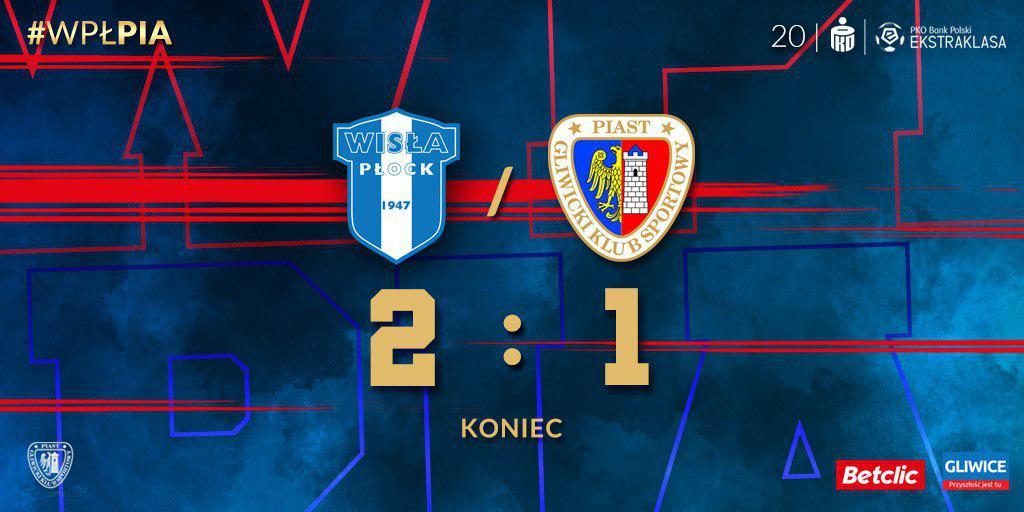 Wisła Płock - Piast Gliwice 2:1, 21.12.2019