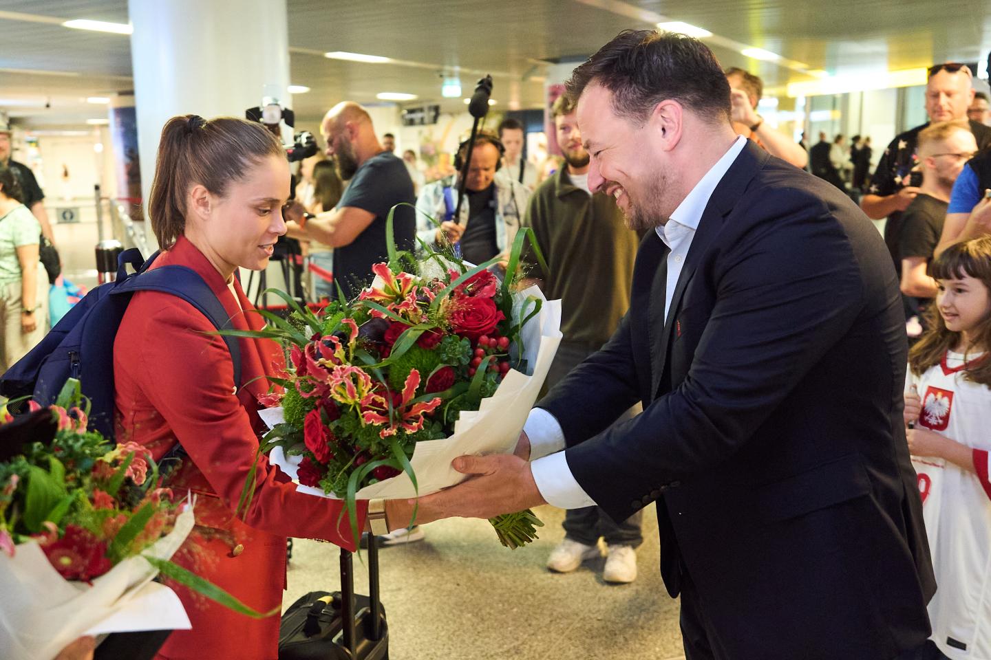 Przylot reprezentacji Polski kobiet z mistrzostw Europy (13.07.2025)