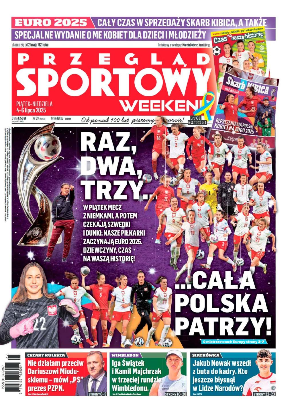 Okładka Przegląd Sportowy przed meczem Niemcy - Polska 2:0 kobiety (04.07.2025)