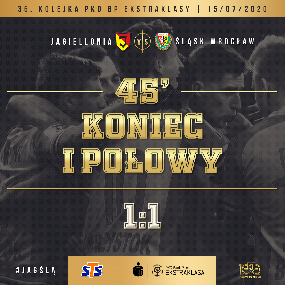 Jagiellonia Białystok - Śląsk Wrocław 2:1, 15.07.2020