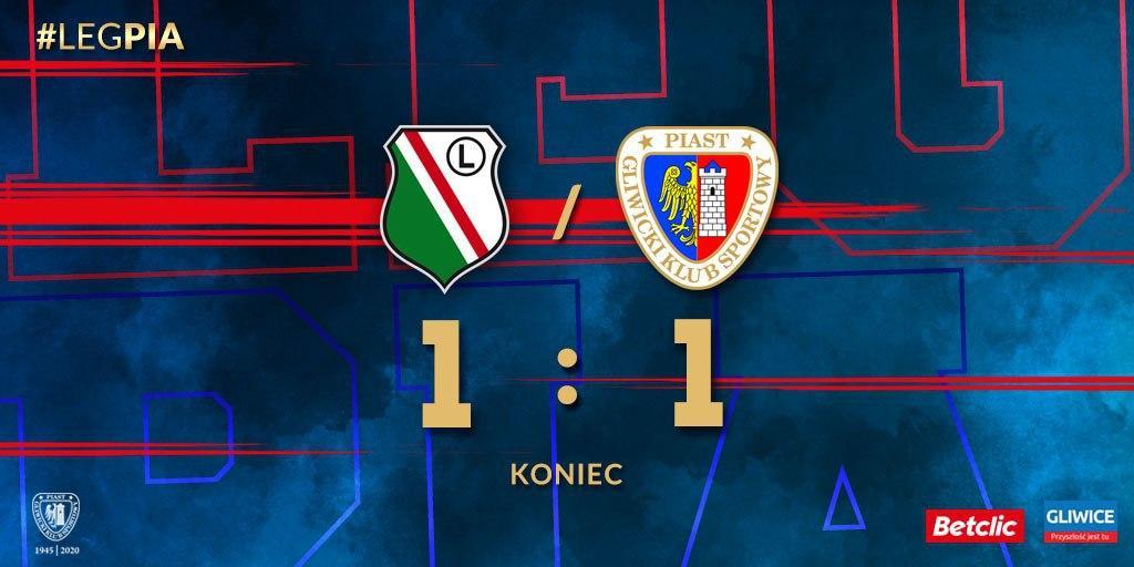 Legia Warszawa - Piast Gliwice 1:1, 27.06.2020