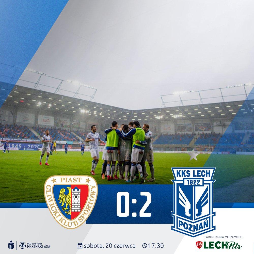 Piast Gliwice - Lech Poznań 0:2, 20.06.2020