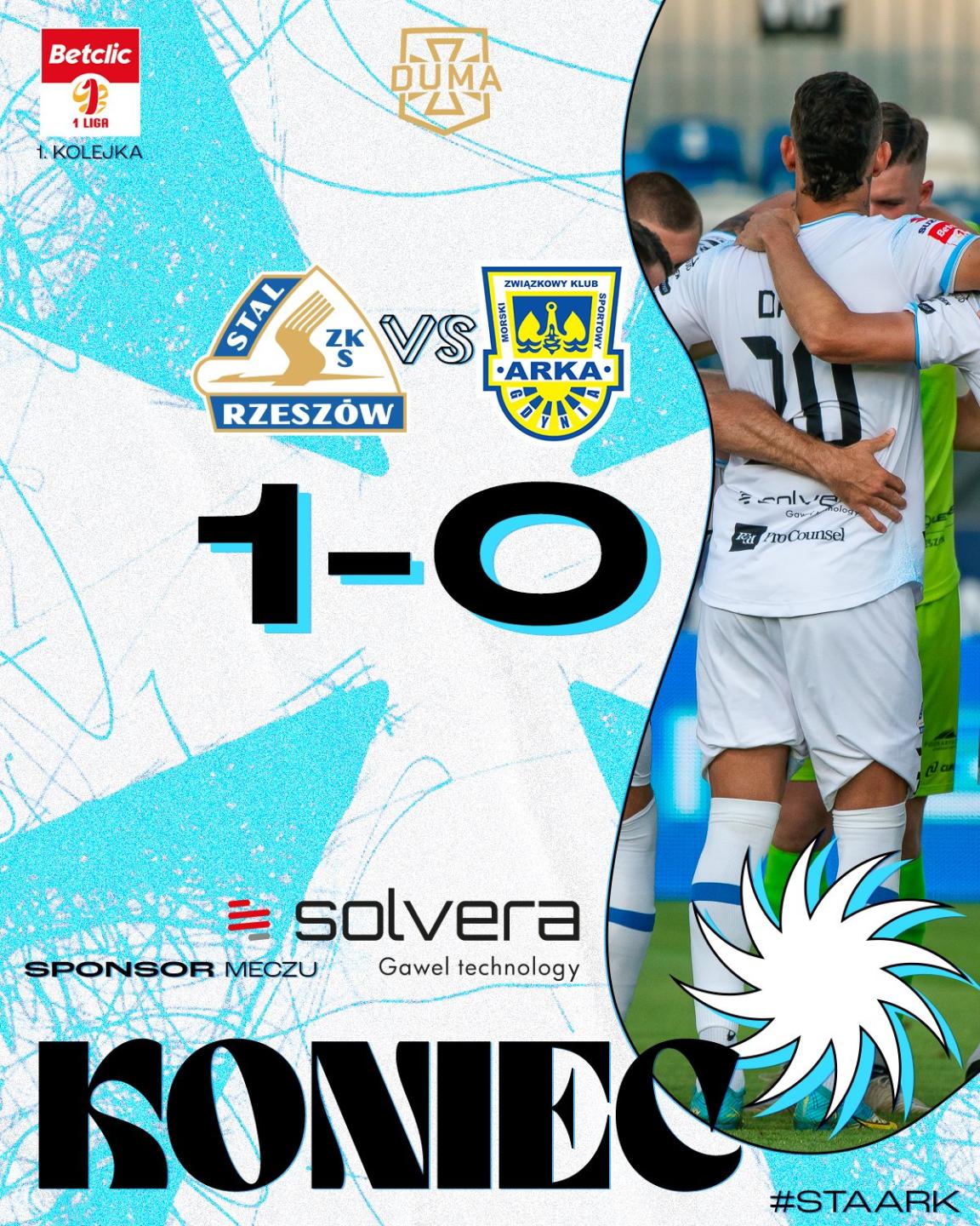 Stal Rzeszów - Arka Gdynia 1:0, 22.07.2024