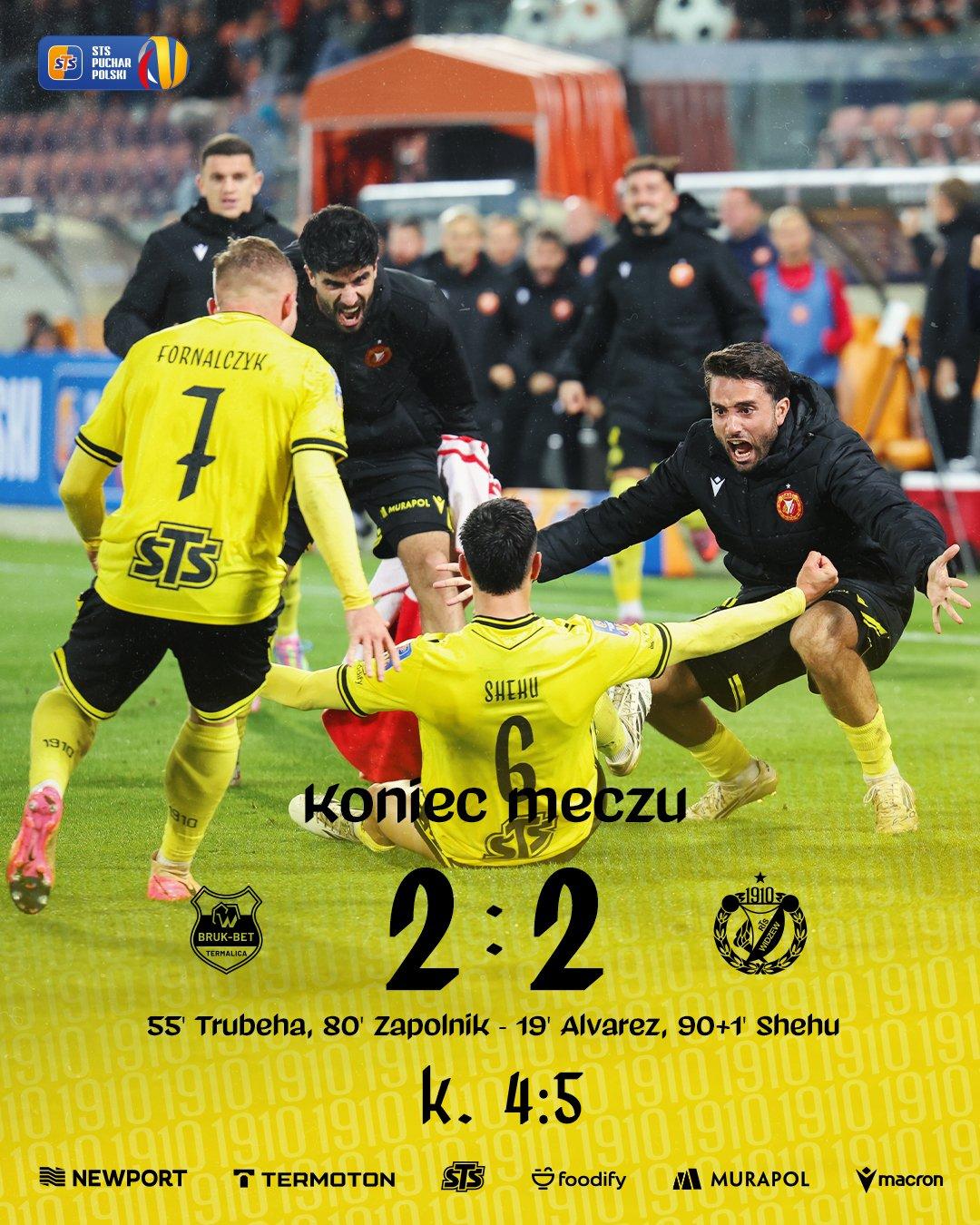 Bruk-Bet Termalica Nieciecza - Widzew Łódź 2:2, k. 4:5, 24.09.2025