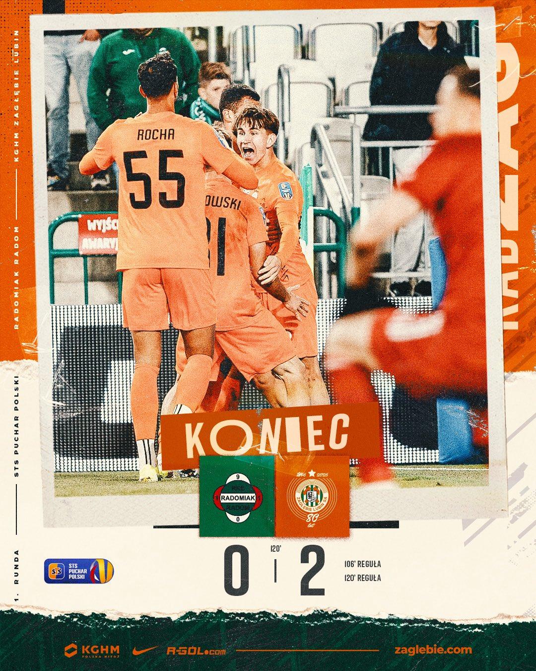 Radomiak Radom - Zagłębie Lubin 0:2 pd., 25.09.2025