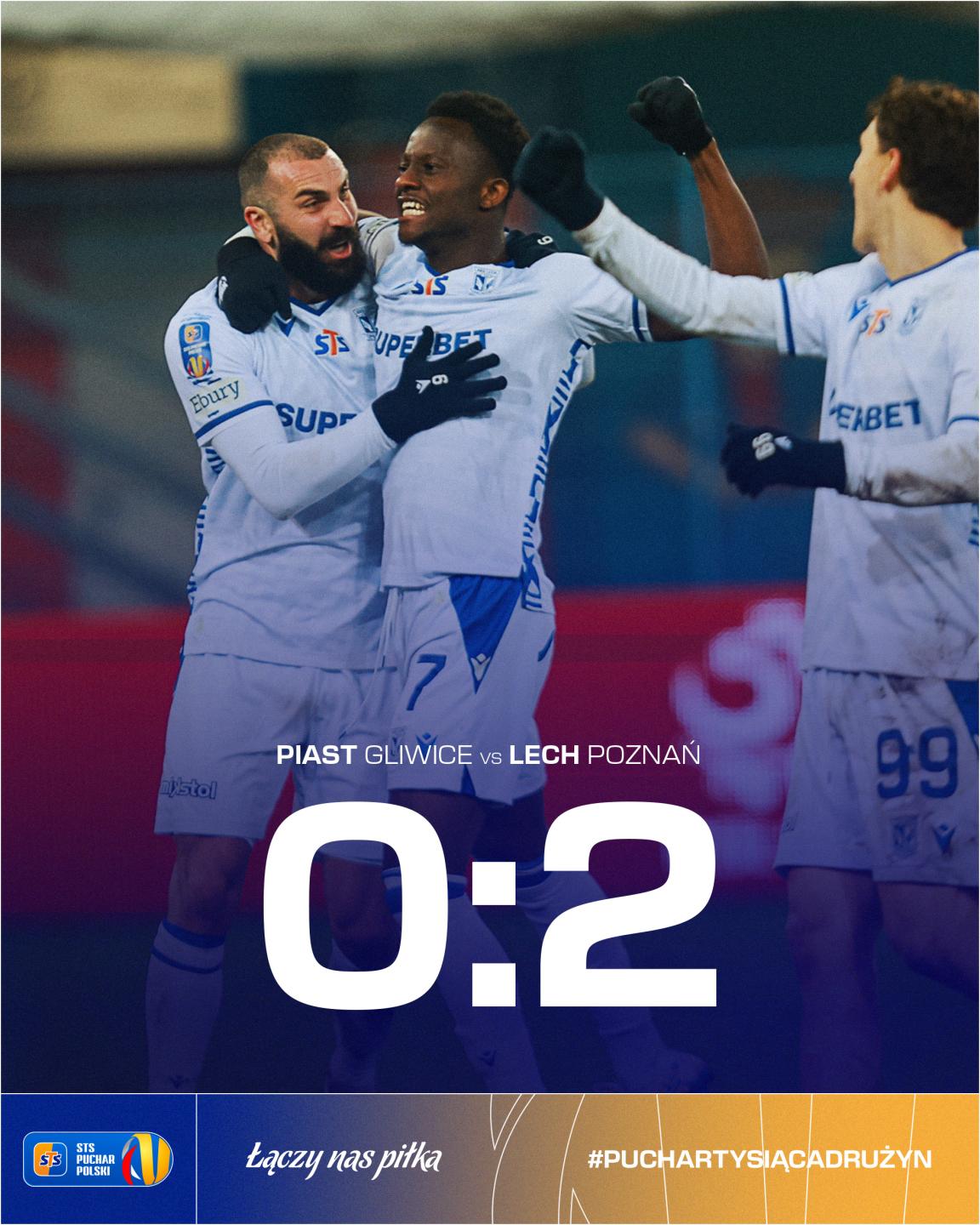 Piast Gliwice - Lech Poznań 0:2, 03.12.2025
