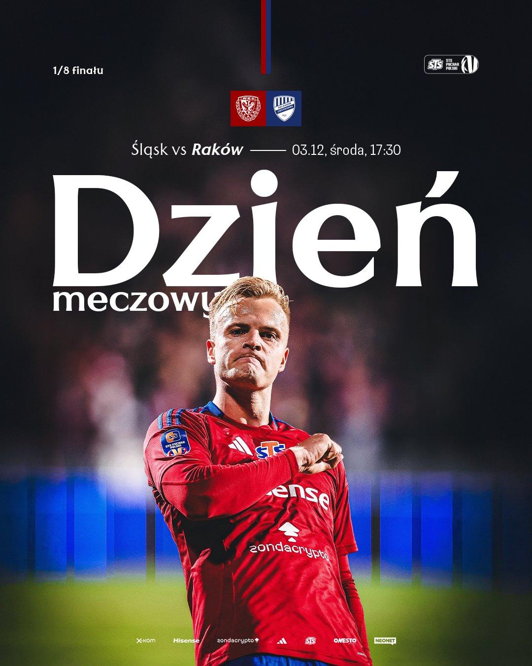 Śląsk Wrocław - Raków Częstochowa 1:2, 03.12.2025