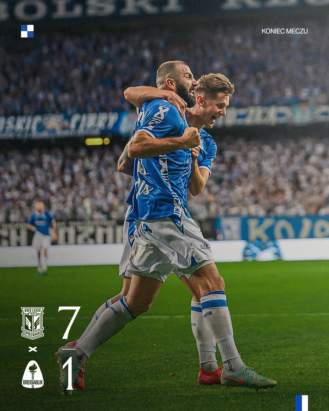 Lech Poznań - Breiðablik 7:1, 22.07.2025