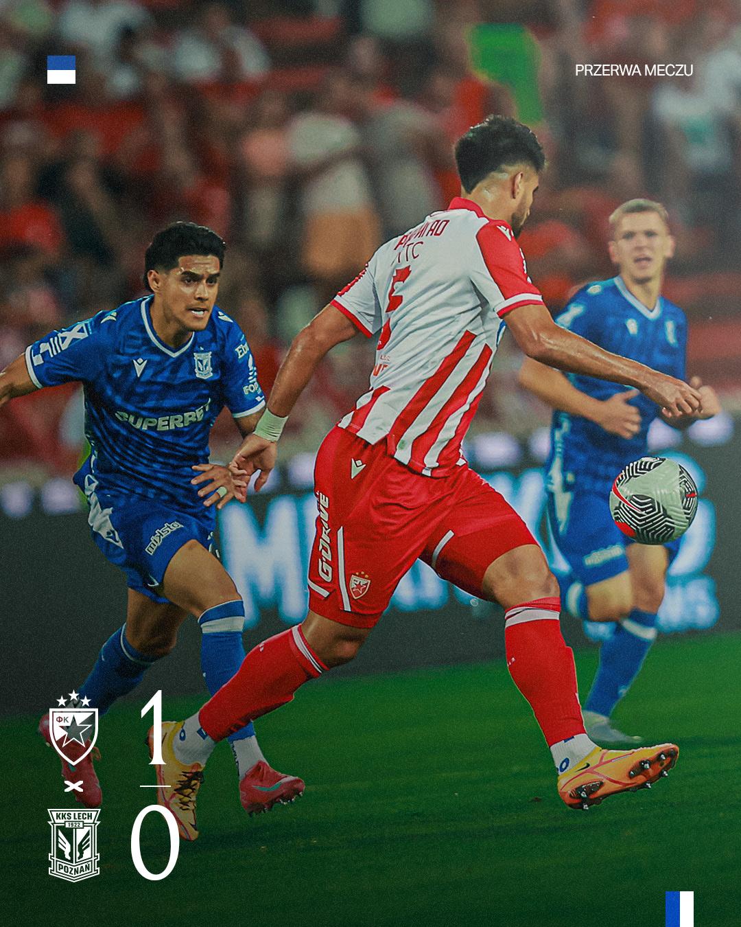 Crvena Zvezda Belgrad - Lech Poznań 1:1, 12.08.2025