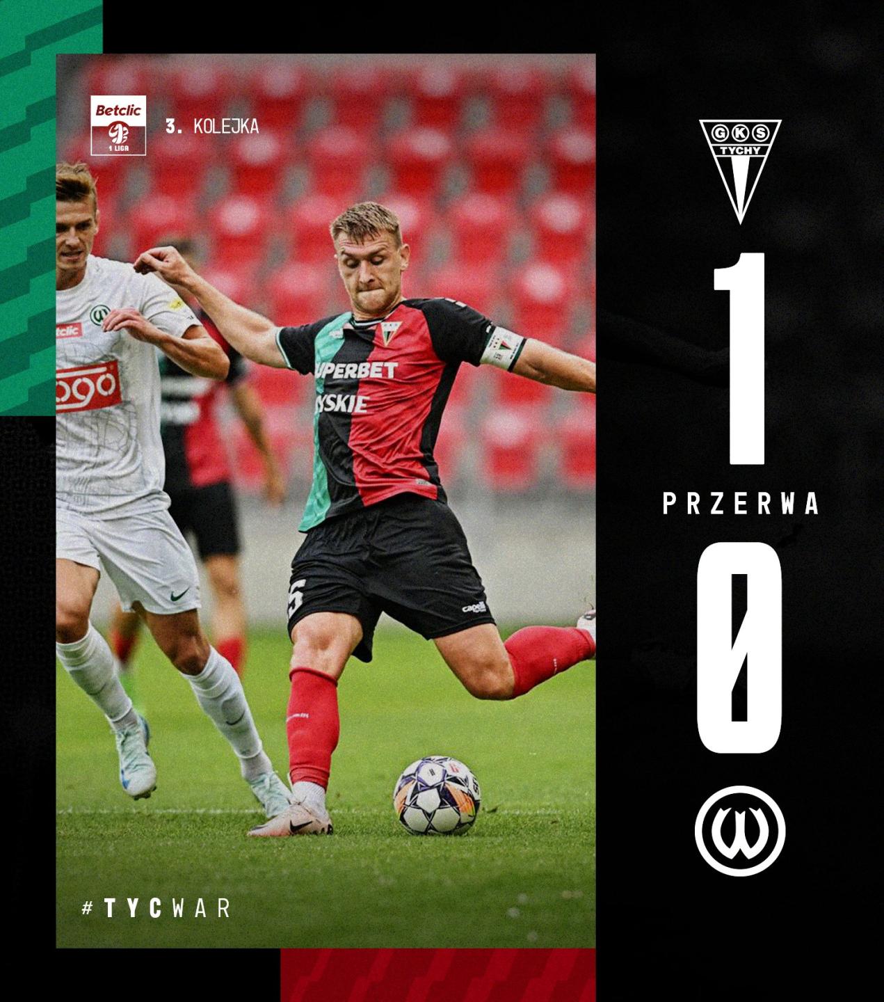 GKS Tychy - Warta Poznań 1:1, 02.08.2024