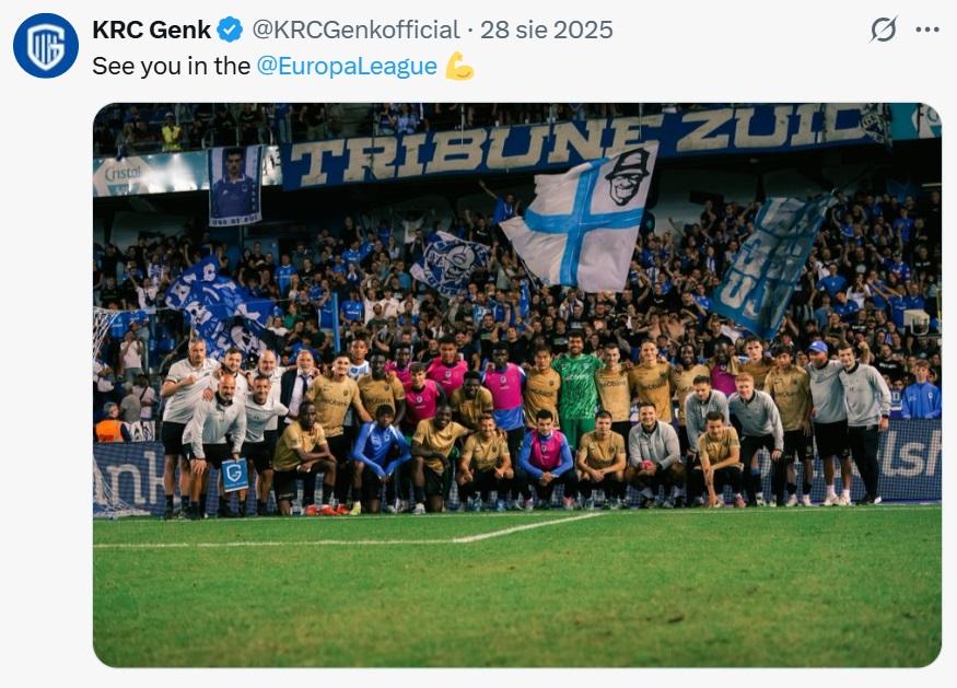 KRC Genk - Lech Poznań 1:2, 28.08.2025