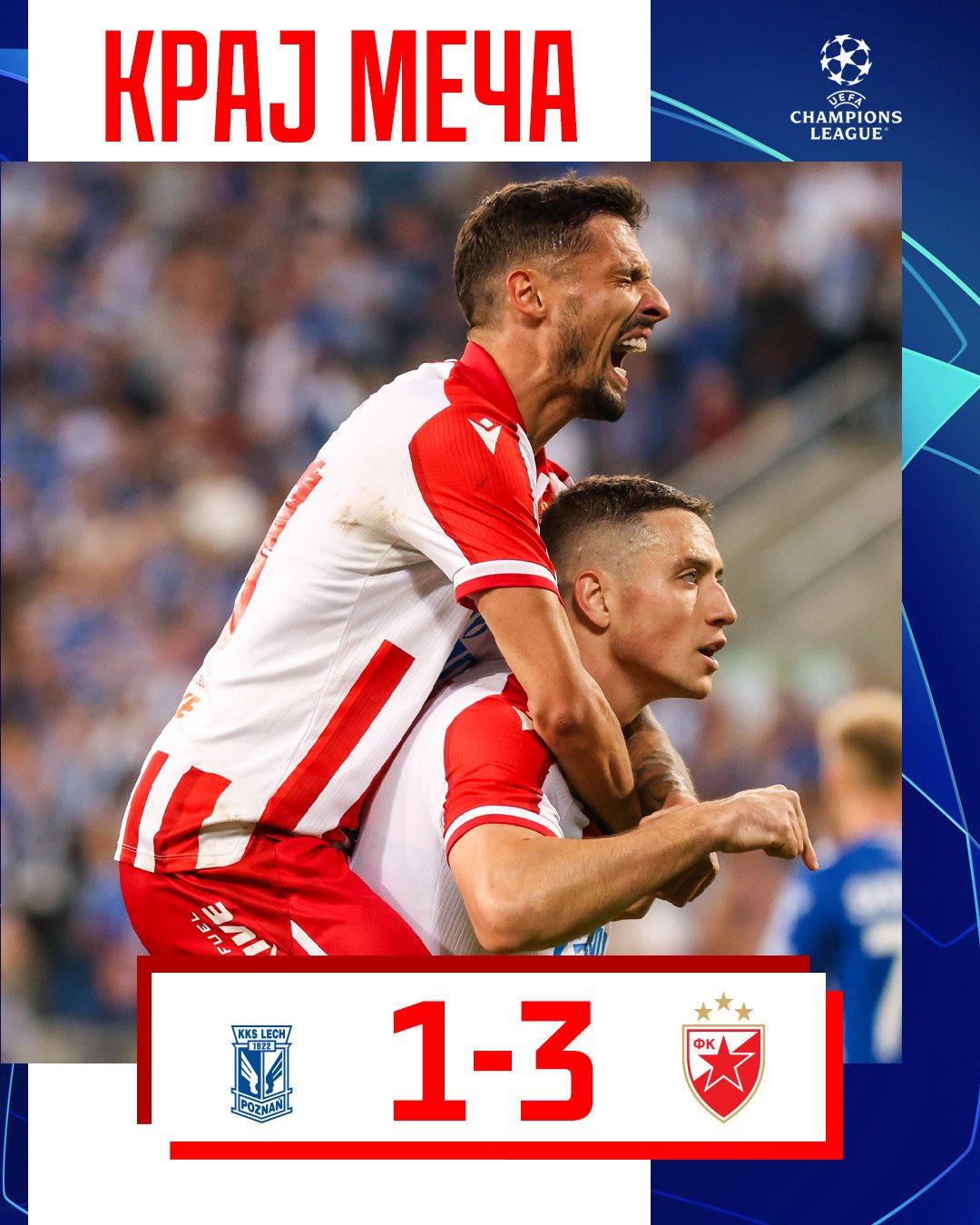 Lech Poznań - Crvena Zvezda Belgrad 1:3, 06.08.2025