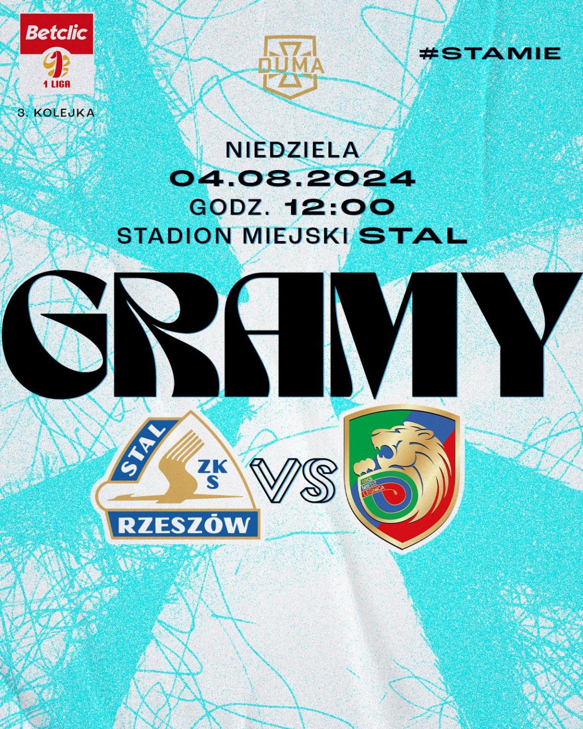 Stal Rzeszów - Miedź Legnica 1:0, 04.08.2024