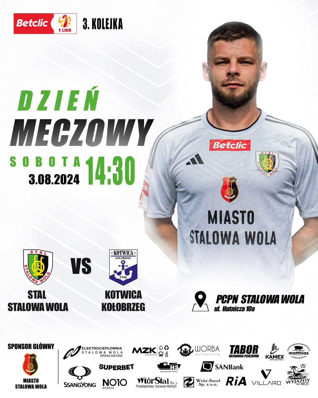 Stal Stalowa Wola - Kotwica Kołobrzeg 0:2, 03.08.2024