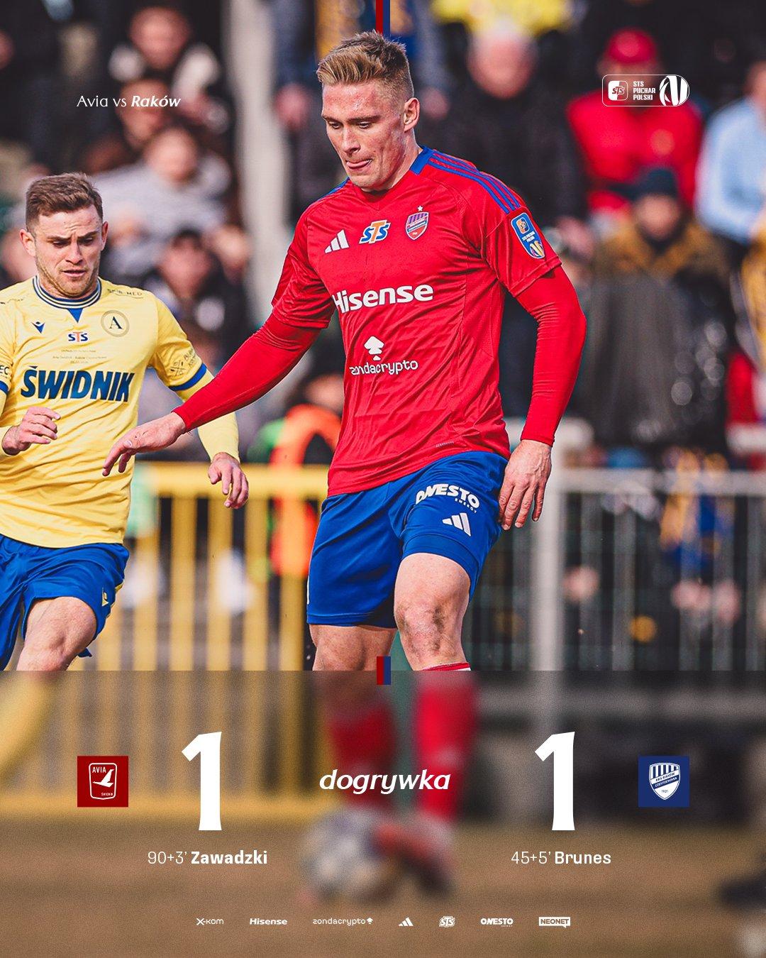 Avia Świdnik - Raków Częstochowa 1:2 pd., 05.03.2026