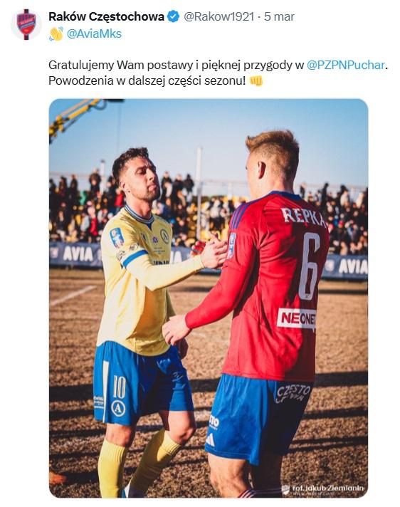 Avia Świdnik - Raków Częstochowa 1:2 pd., 05.03.2026