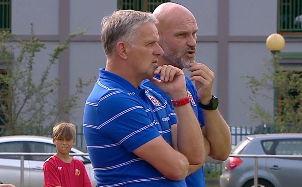 Znicz Pruszków - Wisła Kraków 2:1, 04.08.2024 Kazimierz Moskal Mariusz Jop