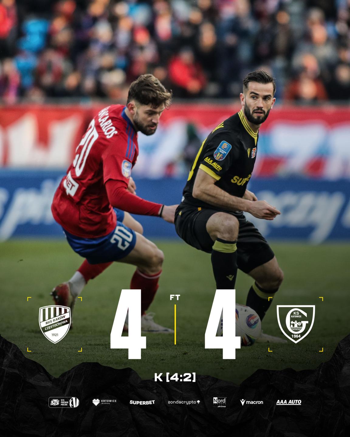 Raków Częstochowa - GKS Katowice 4:4, k. 4-2, 09.04.2026