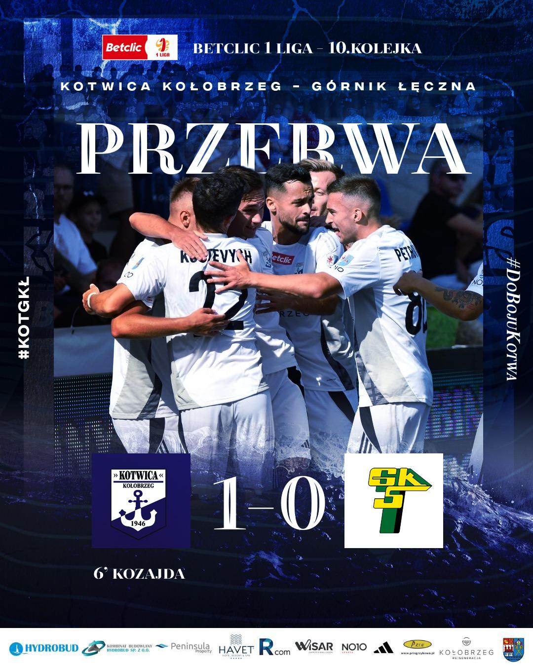 Kotwica Kołobrzeg - Górnik Łęczna 1:1, 21.09.2024