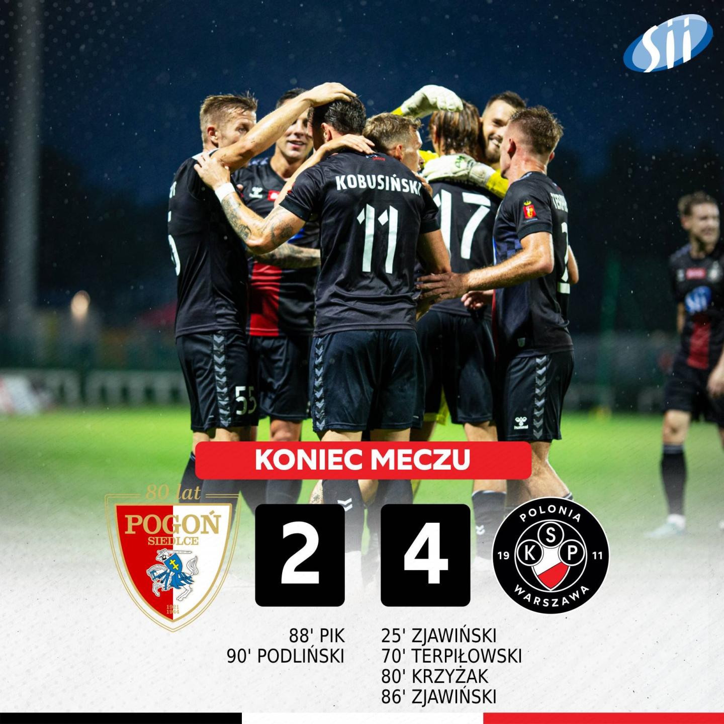 Pogoń Siedlce - Polonia Warszawa 2:4, 22.09.2024