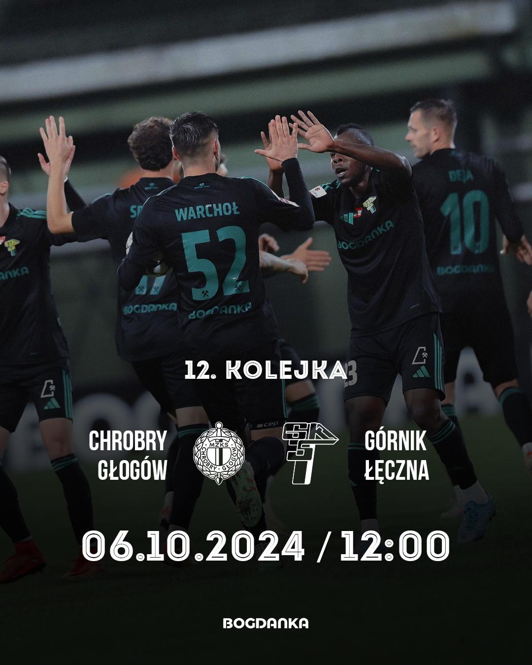 Chrobry Głogów - Górnik Łęczna 1:1, 06.10.2024
