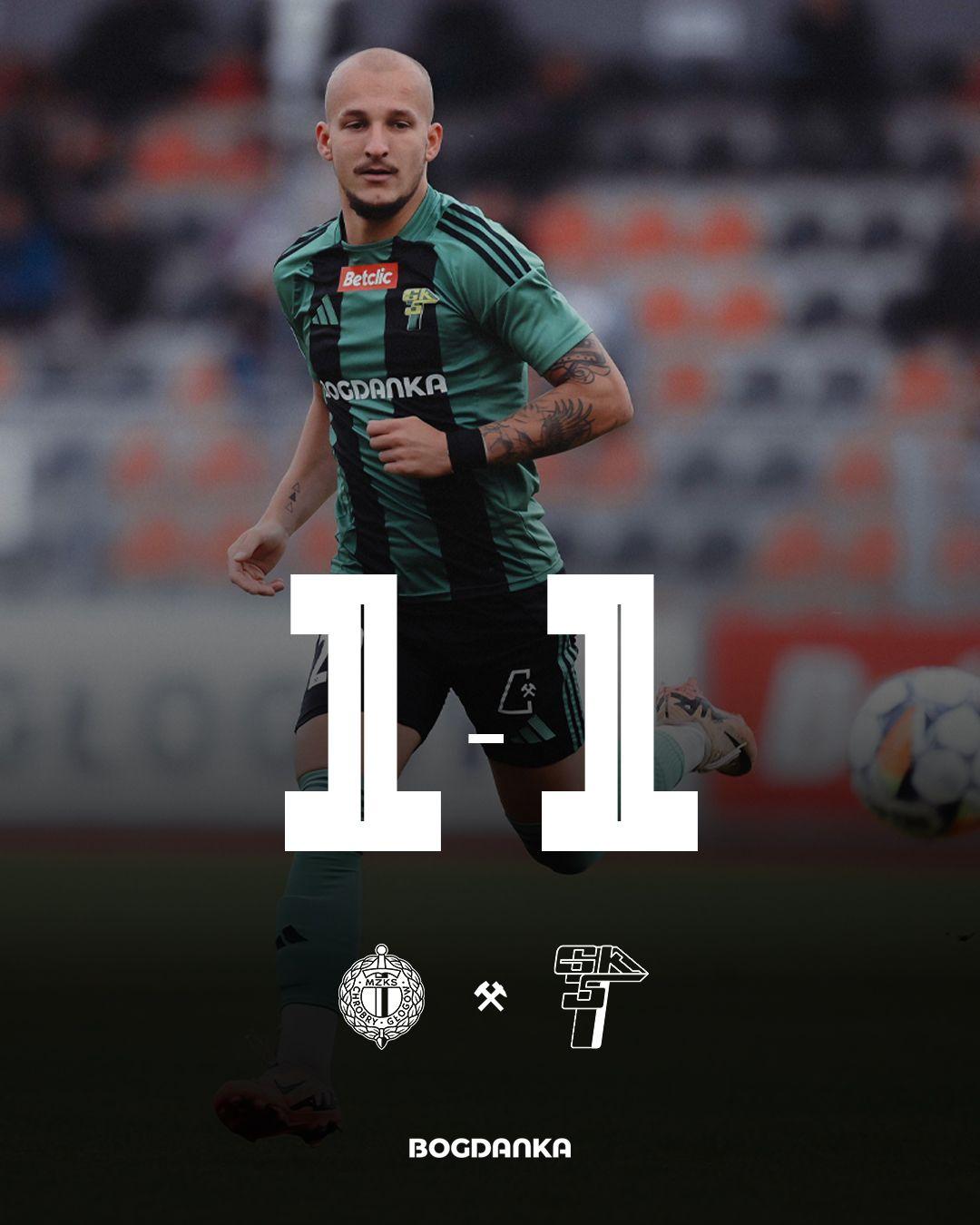 Chrobry Głogów - Górnik Łęczna 1:1, 06.10.2024